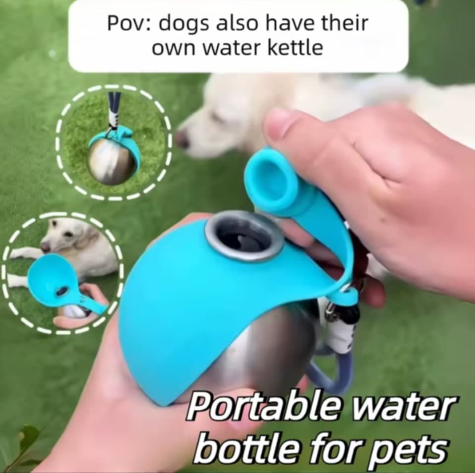 bebedero portatil plegable para mascotas  silicona premiun