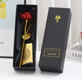 Rosa Eterna de Lujo con Caja de Regalo Premium | Rojo y Dorado