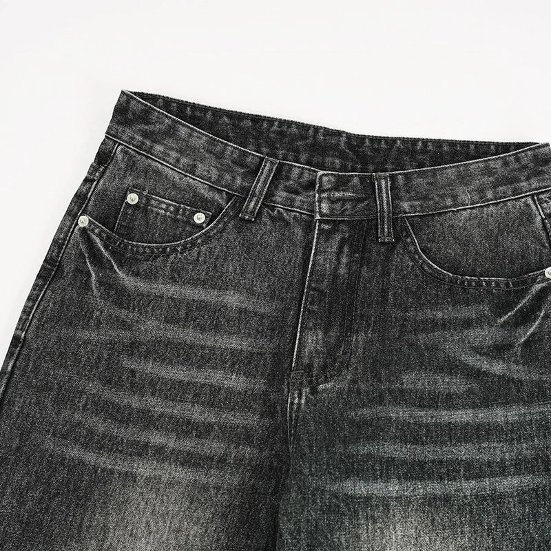 KSTUN 2025 Men Flared Jeans Boot Cut Jeans Denim Pants Loose Straight Vintage Black Gray Jeans Men Comfort Men's Denim Trousers