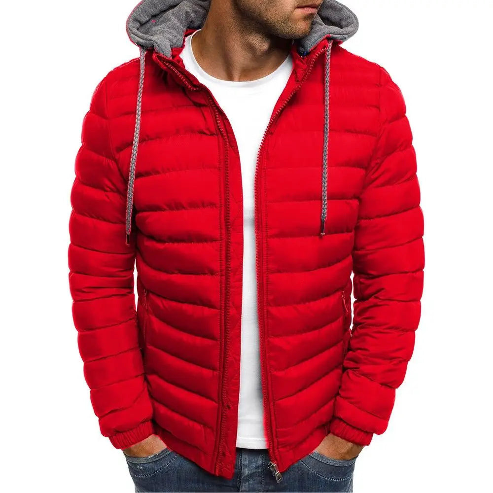 JOTT men's jacket, autumn/winter jacket, 2025 cotton hooded jacket, light winter down jacket