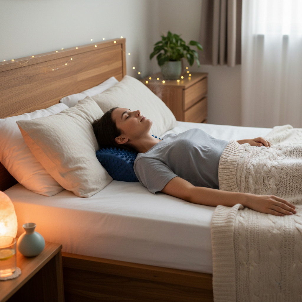 Uso de almohada cervical
