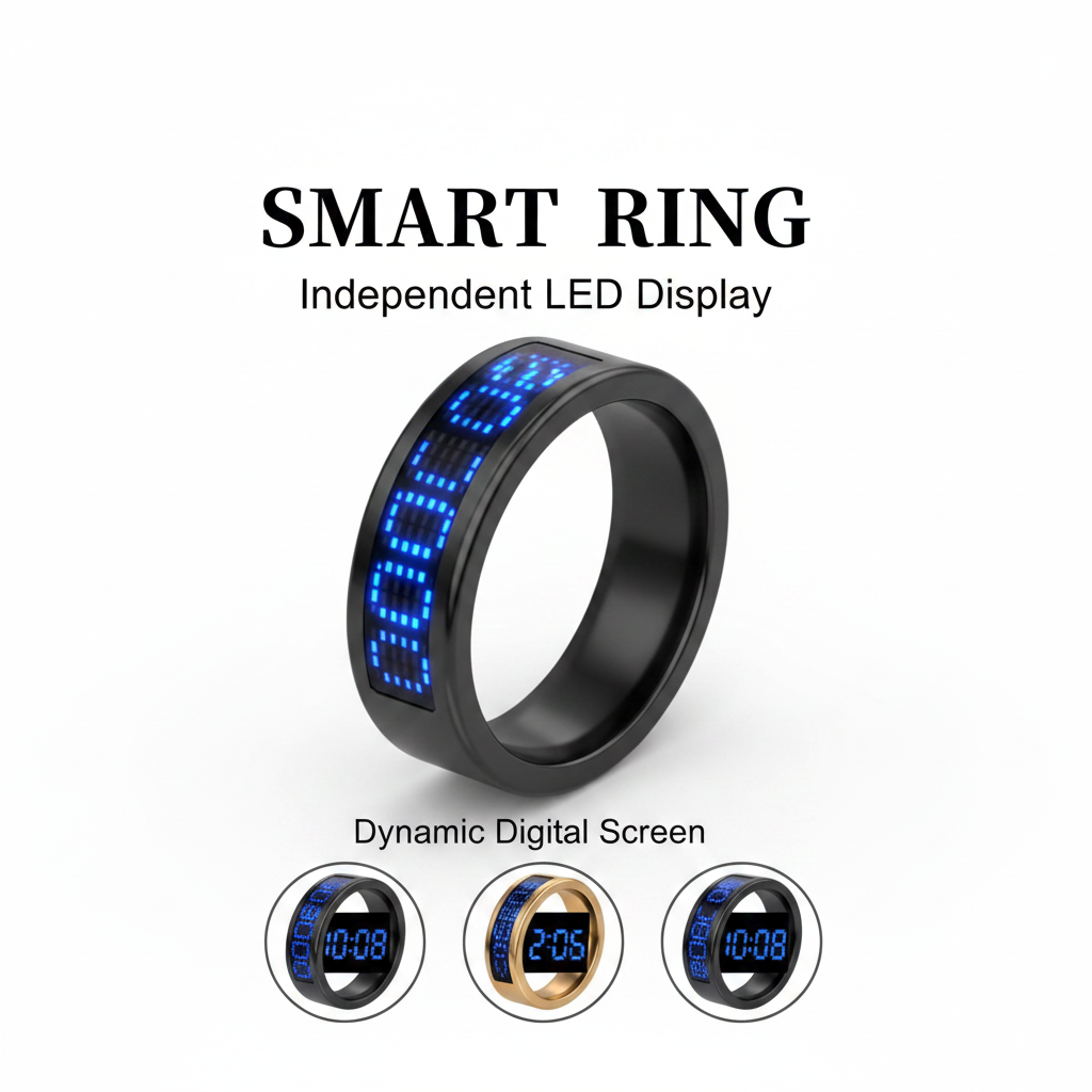 Smart ring LED fondo blanco
