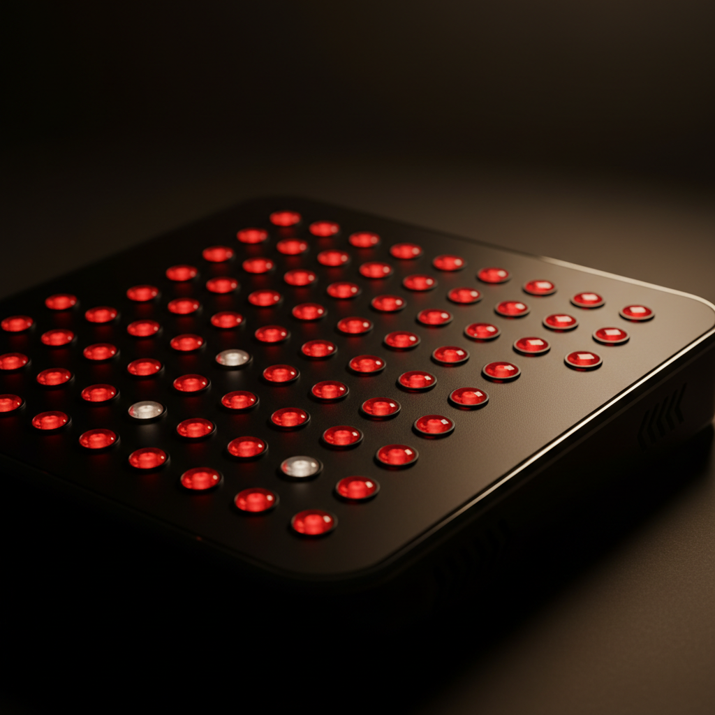 Detalle LEDs luz roja infrarroja