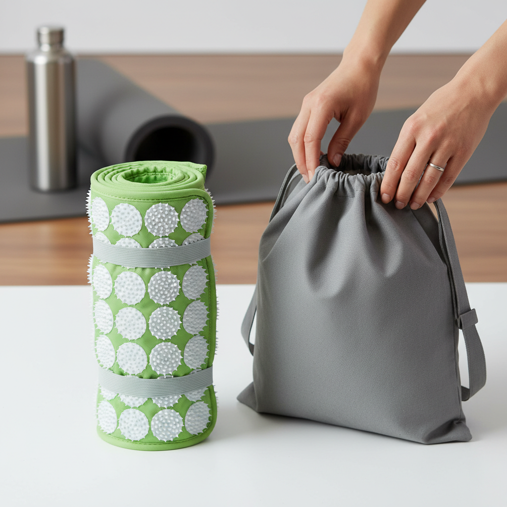 Esterilla enrollada con bolsa portátil