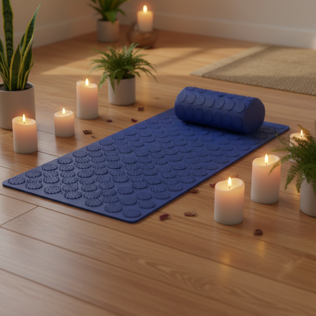 Set con almohada cervical y velas zen