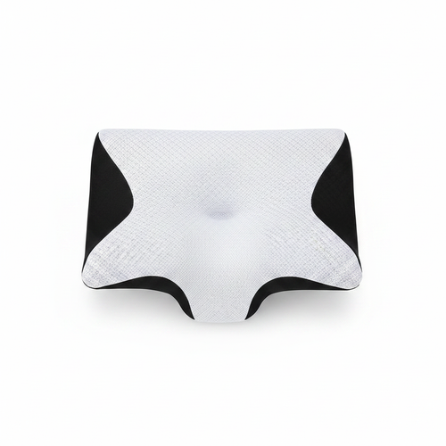 Vista superior almohada forma mariposa