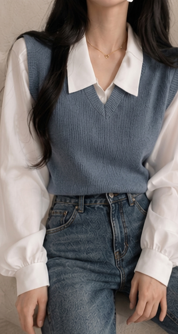 Luna Y2K Contrast Sleeve Polo