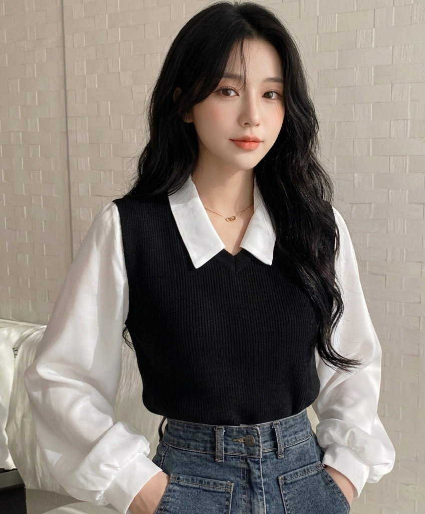 Luna Y2K Contrast Sleeve Polo